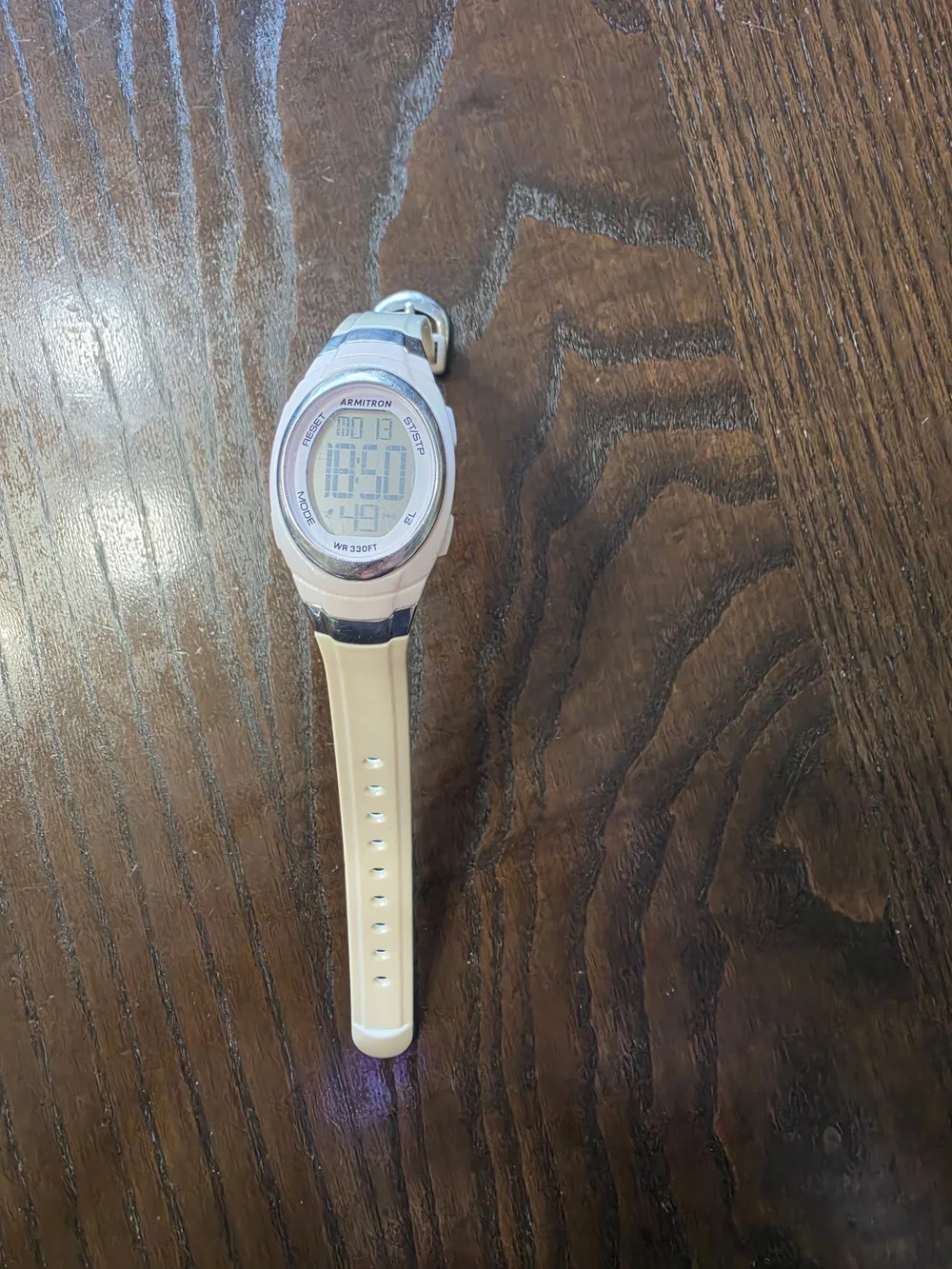 Armitron Beige and Silver Digital Sport Watch
